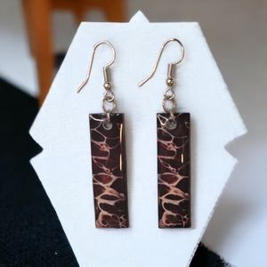 Brown Fluid Art Earrings